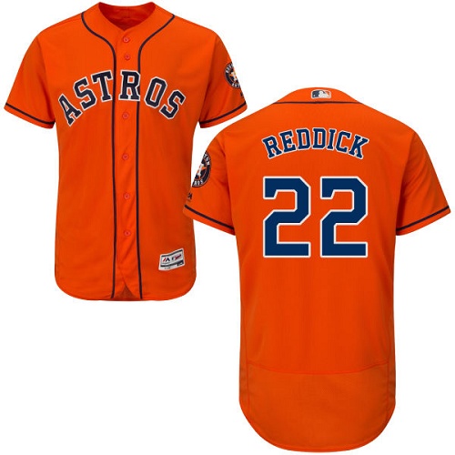 Astros #22 Josh Reddick Orange Flexbase Authentic Collection Stitched MLB Jersey - Click Image to Close